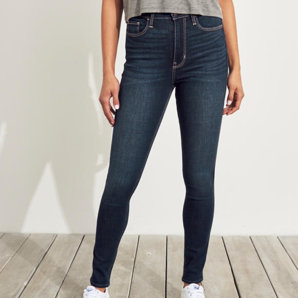 Ultra High Rise Dark Wash Hollister Jeans